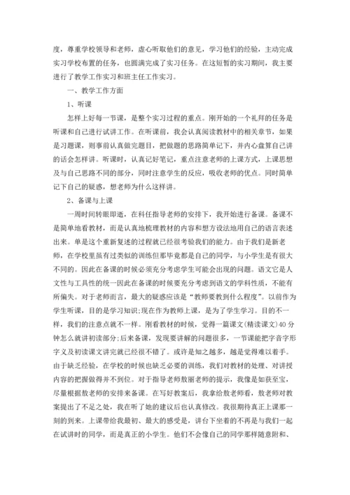 语文实习老师总结5篇.docx