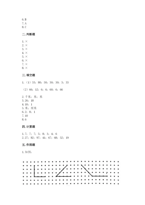 2022人教版二年级上册数学期中测试卷附参考答案（综合题）.docx