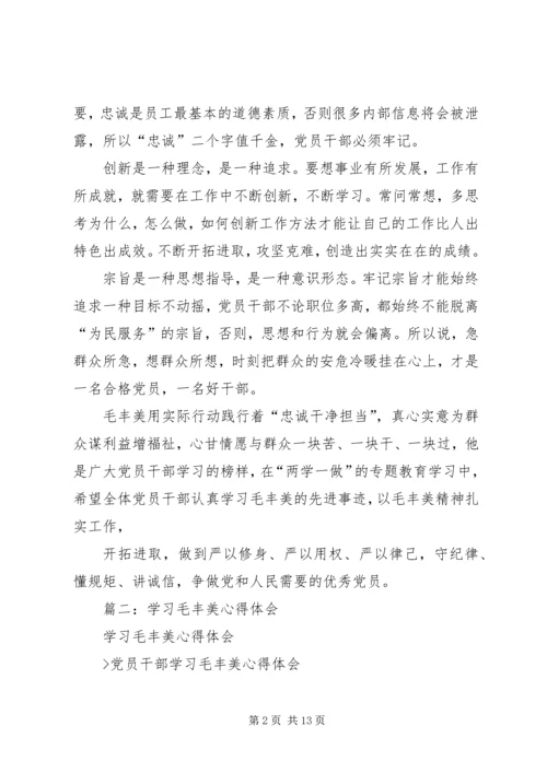 学习毛丰美心得体会 (8).docx