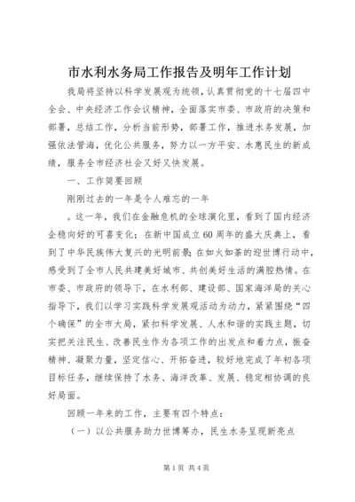 市水利水务局工作报告及明年工作计划 (2).docx