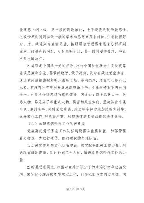 意识形态工作计划要点.docx