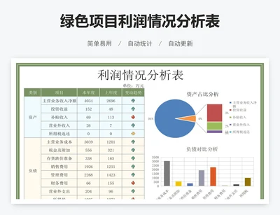 绿色项目利润情况分析表