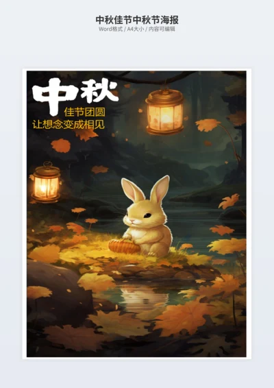 中秋佳节中秋节海报
