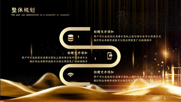 金色奢华商业融资计划书通用PPT模板