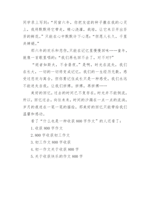 什么也是一种收获800字作文满分模板.docx