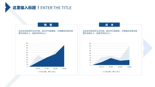 蓝色白底几何形状工作总结汇报PPT模板