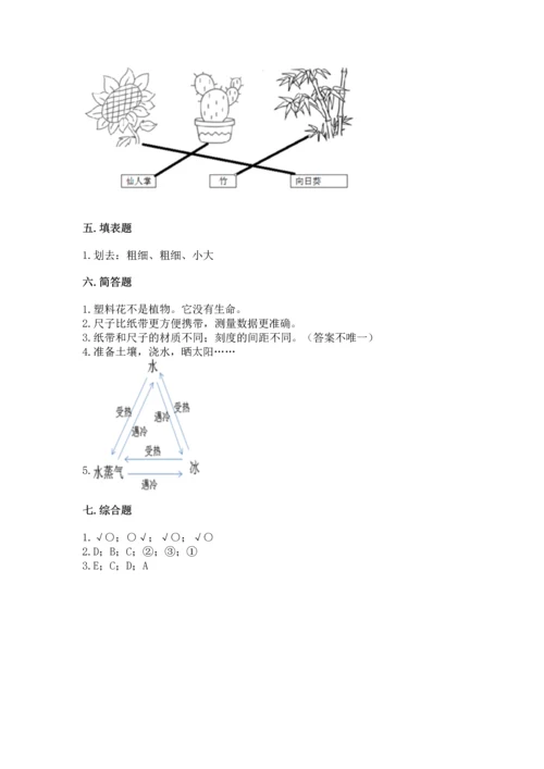 教科版科学一年级上册期末测试卷附答案【突破训练】.docx