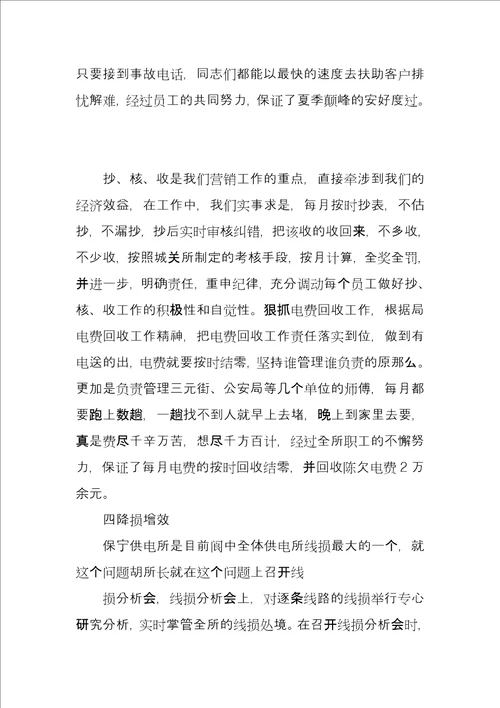 电力公司供电所实习总结