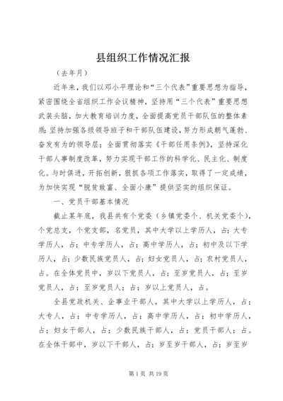 县组织工作情况汇报.docx