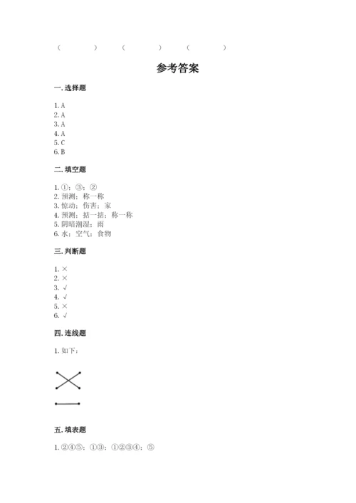 教科版小学科学一年级下册期末测试卷及参考答案【预热题】.docx