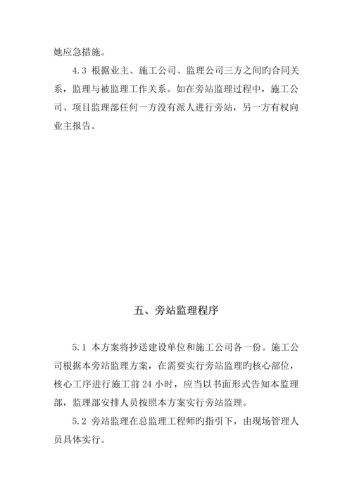 房建监理旁站专题方案.docx