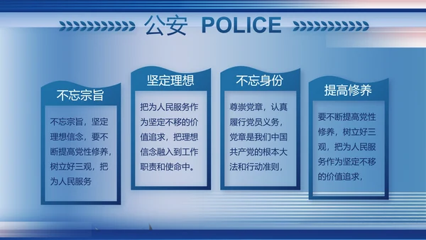蓝色大气政法队伍教育整顿党课PPT