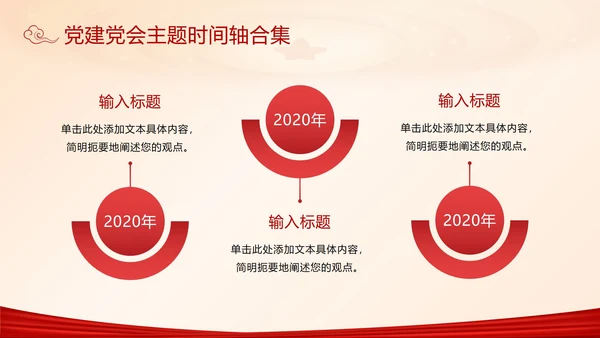 党建党会主题时间轴合集PPT模板
