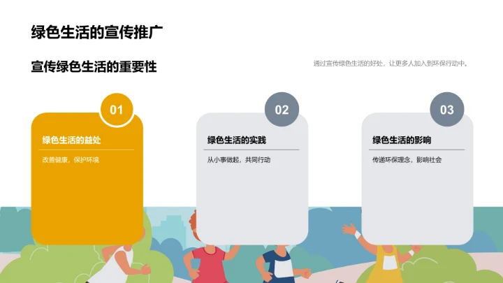 实践绿色生活PPT模板