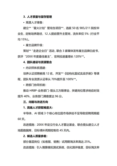 招聘主管年终工作总结