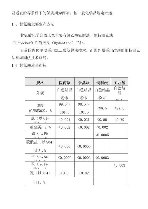 甘氨酸工序生产工艺技术规程MicrosoftWord文档