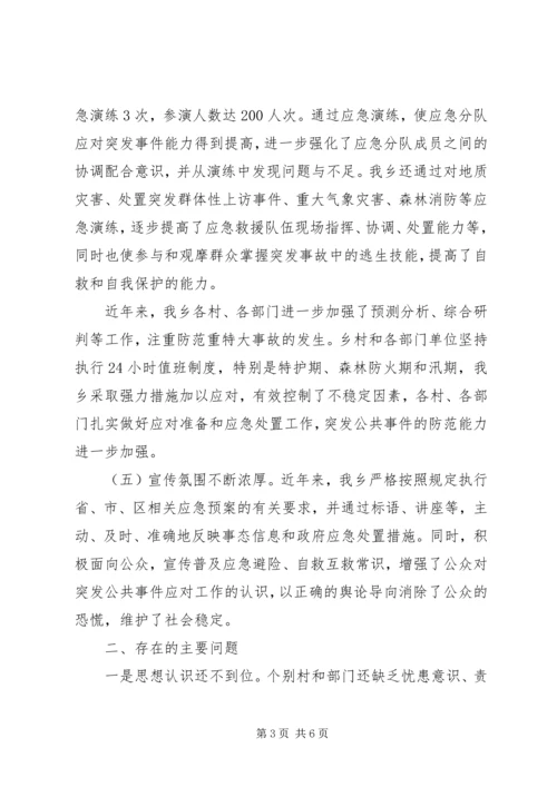 乡镇年度应急管理自查工作自查总结.docx