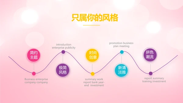 粉色卡通公司10周年庆ppt活动策划方案