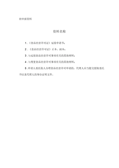 食物经营许可证延续申请书