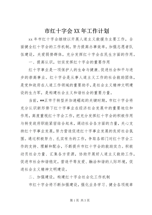 市红十字会XX年工作计划.docx