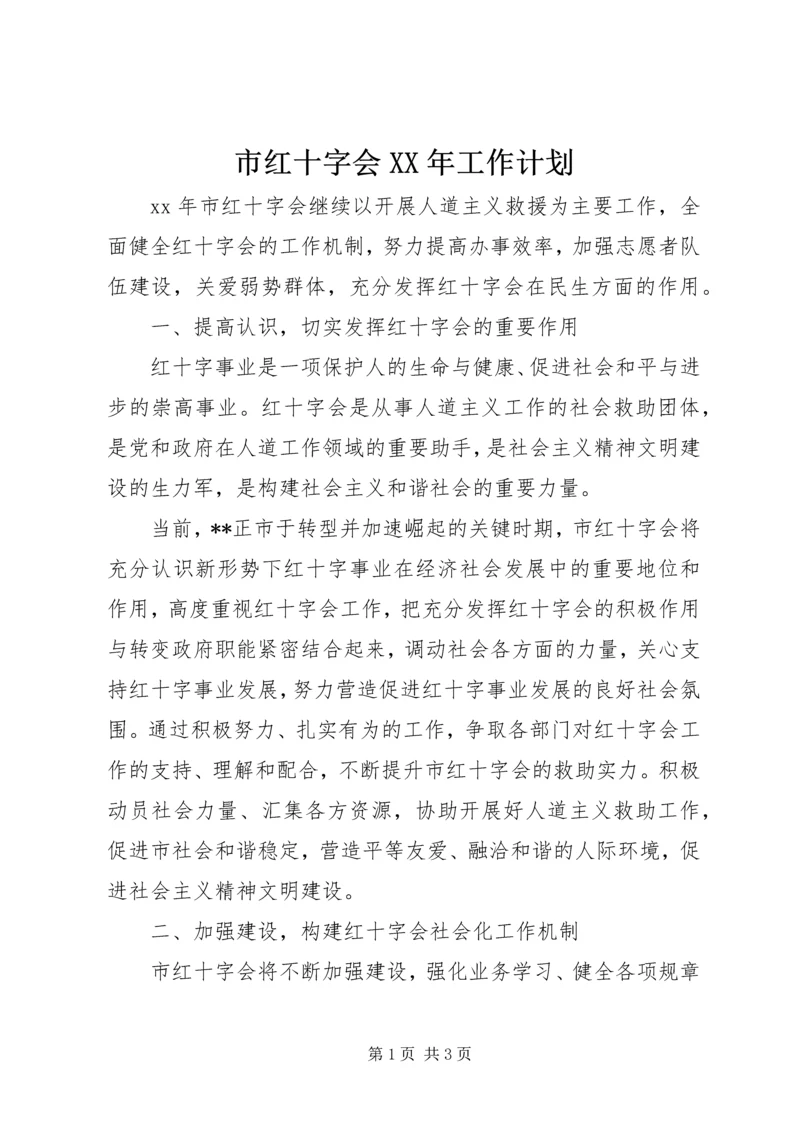 市红十字会XX年工作计划.docx