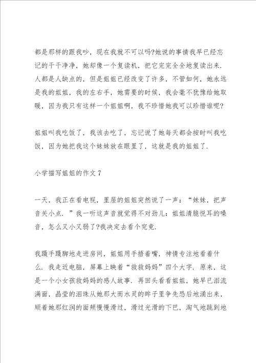 小学描写姐姐的作文7篇