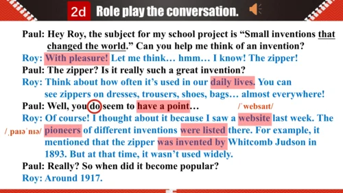 Unit 6 When was it invented Section A 2d-Grammar 被