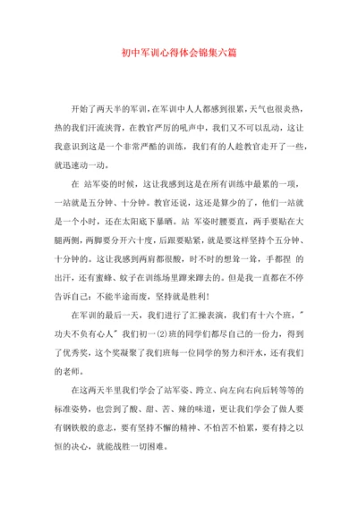 初中军训心得体会锦集六篇（四）.docx