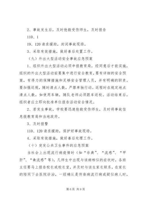 金狮中学突发事件应急处理预案 (5).docx