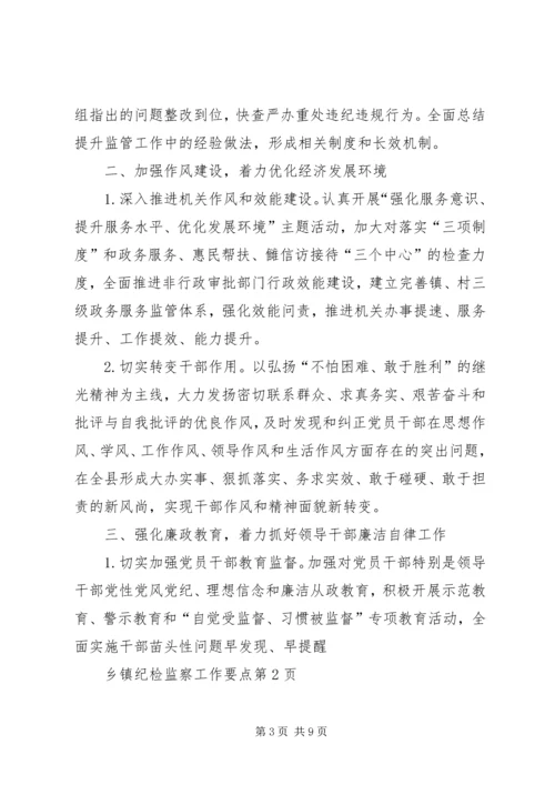 乡镇纪检监察工作要点.docx