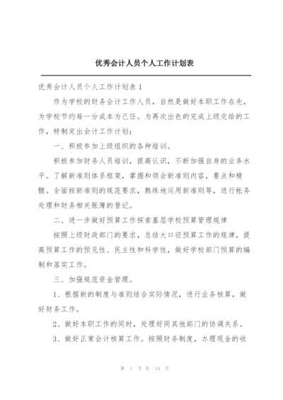 优秀会计人员个人工作计划表.docx