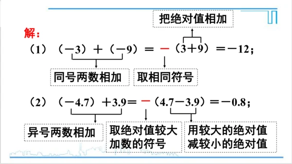 【高效备课】人教版七(上) 1.3 有理数的加减法 1.3.1 有理数的加法 第1课时 有理数的加法