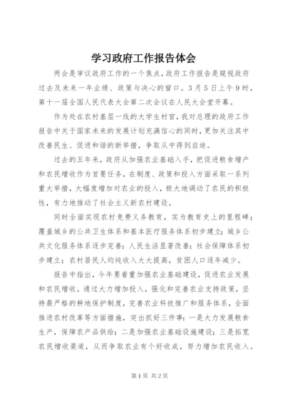 学习政府工作报告体会.docx