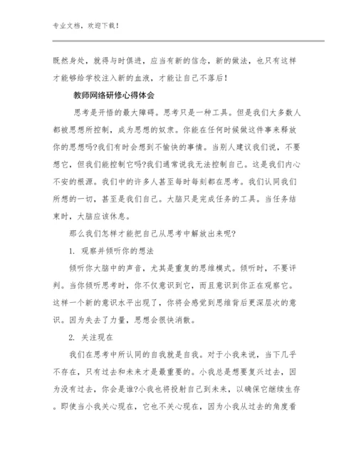 2024教师网络研修心得体会优选范文6篇.docx
