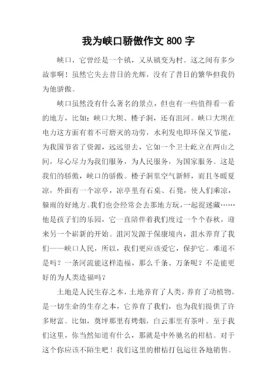 我为峡口骄傲作文800字.docx