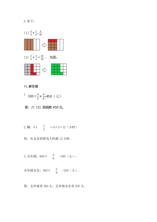 人教版六年级上册数学 期中测试卷精品【b卷】.docx