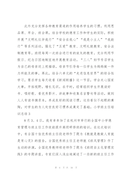 小学班主任培训总结(精选15篇).docx