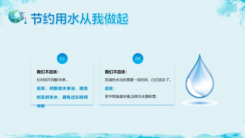 3月23日世界水日节约用水主题班会PPT课件