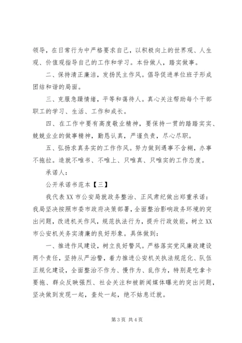 公开承诺书范本 (3).docx