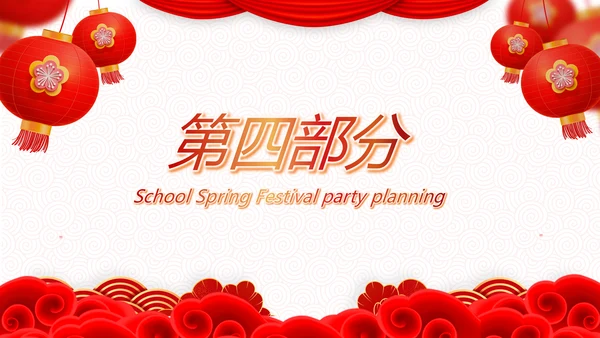 红色简约学校春节晚会活动策划动态PPT模板