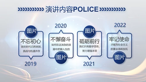 蓝色大气警察公安大脑建设PPT