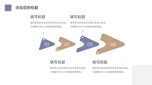 黄蓝极简几何总结及未来展望PPT模板