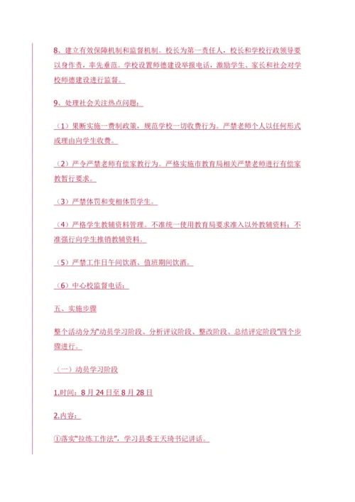 中心小学师德师风建设实施专项方案.docx