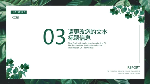 小清新商务汇报PPT模板