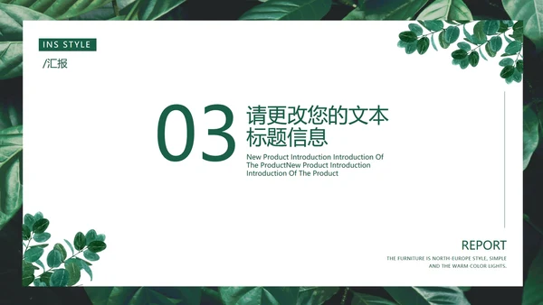 小清新商务汇报PPT模板