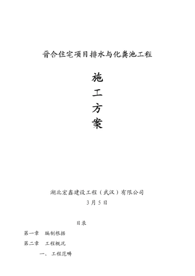 专项项目排水与化粪池关键工程综合施工专题方案.docx