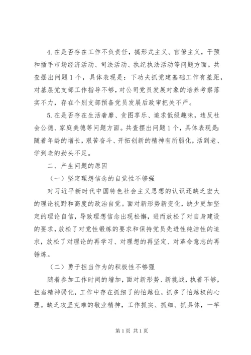XX年主题教育个人检视问题剖析材料.docx