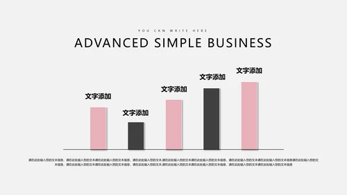 粉色椰风商业计划PPT模板