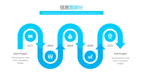 蓝色简洁创意版式公司简介商务PPT模板