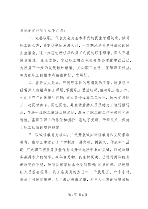 供电所阳光行动经验材料 (4).docx